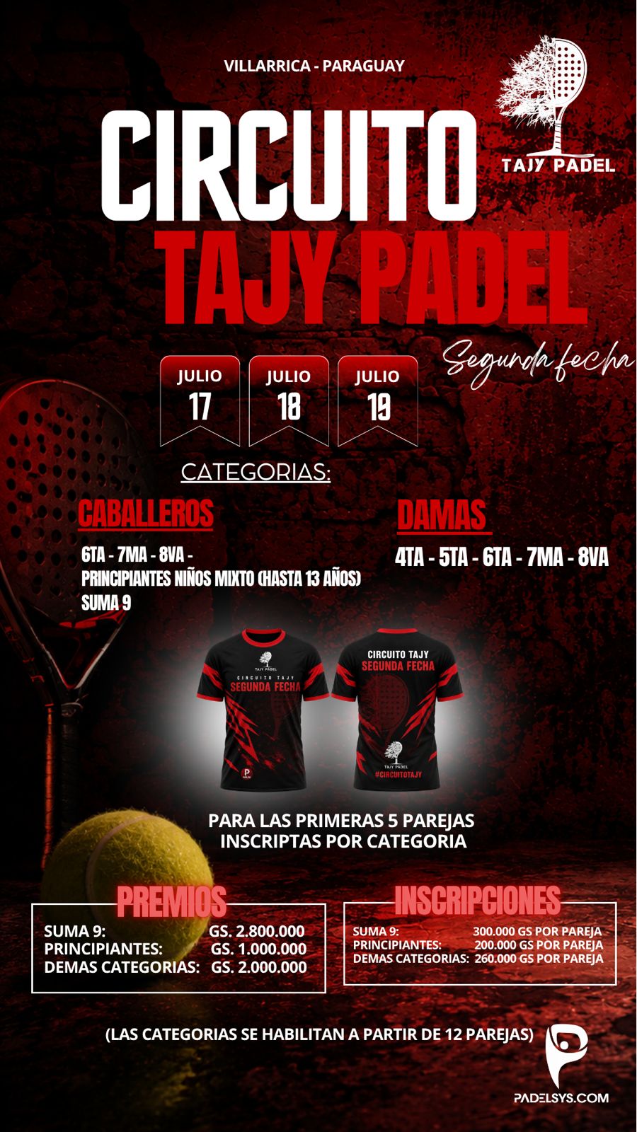 CIRCUITO TAJY PADEL - 2da. FECHA