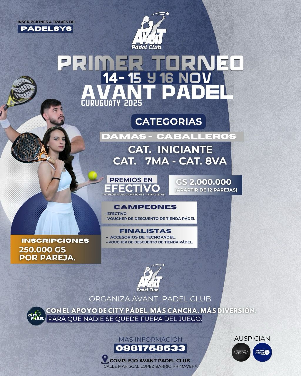 PRIMER TORNEO AVANT PADEL
