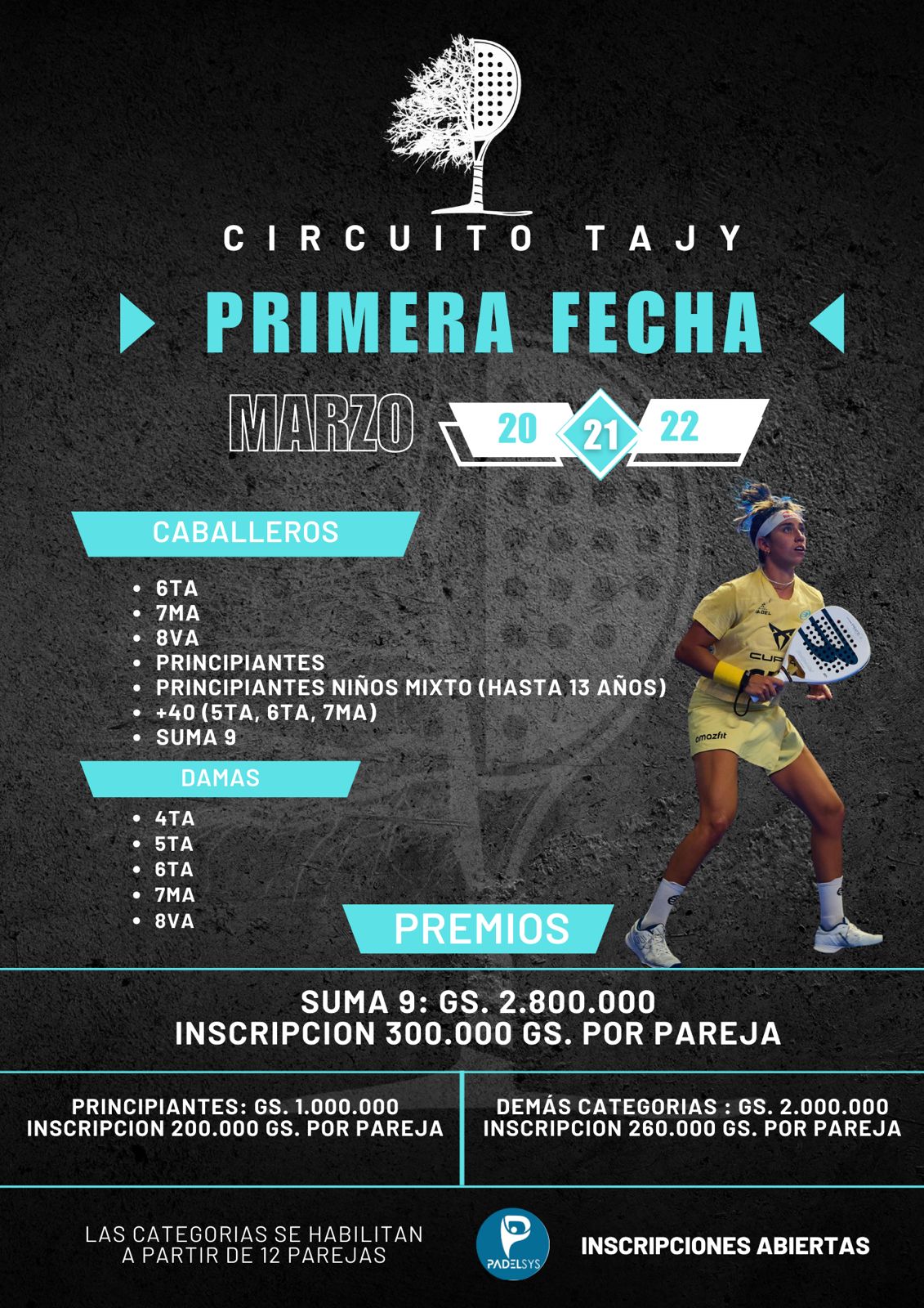 CIRCUITO TAJY 1ra. FECHA